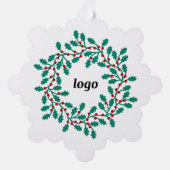 Carte Décorative Logo Holly Wreath Business (Recto)