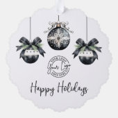 Carte Décorative Logo Simple Élégant Joyeuses Fêtes (Verso)