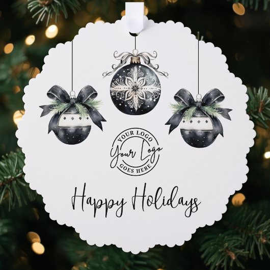 Carte Décorative Logo Simple Élégant Joyeuses Fêtes