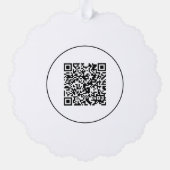 Carte Décorative Logo simple et code QR texte (Verso)