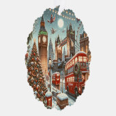 Carte Décorative London's Festive Splendor - Vibrant Christmas Car (Droite)