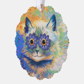 Carte Décorative Louis Wain 2 chats psychédéliques  (Gauche)