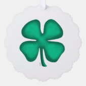 Carte Décorative Lucky 4 Leaf Irish Clover scalloped paper ornament (Recto)