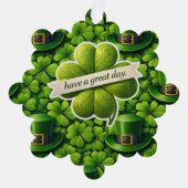 Carte Décorative Lucky four leaf clover Saint Patrick's Day Patrick (Recto)