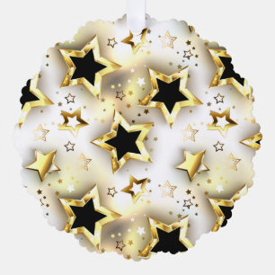 Carte Décorative Lumière transparente avec étoiles or