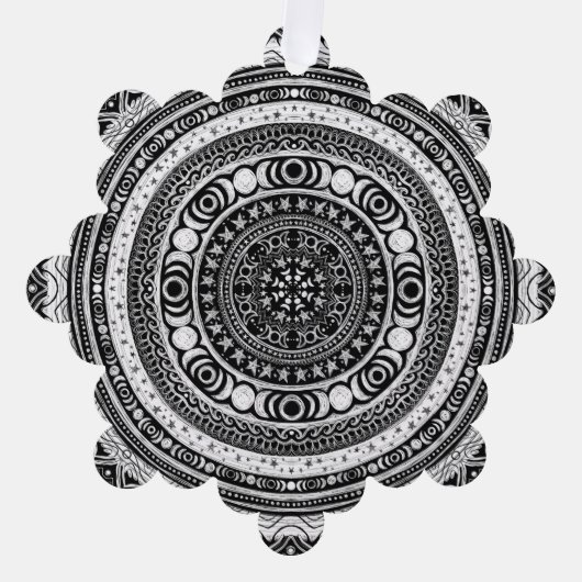 Carte Décorative Lune Enfant Mandala Triple Lune Sorcière (Recto)