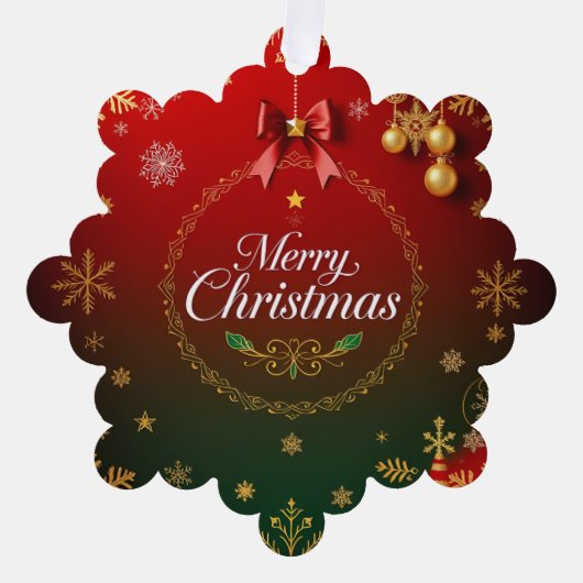 Carte Décorative Luxueuse élégance de Noël (Recto)