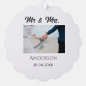 Carte Décorative M. et Mme ajoutent le nom de famille date année ca (Verso)