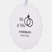 Carte Décorative M. & Mme ajoutent le nom de famille date année cad (Gauche)