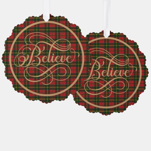 Carte Décorative MacDonald Kingsburgh Tartan écossais Noël (Recto/Verso)