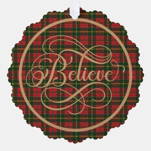 Carte Décorative MacDonald Kingsburgh Tartan écossais Noël (Recto)