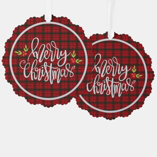 Carte Décorative MacDonald Sleet Noël écossais moderne Tartan (Recto/Verso)