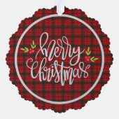 Carte Décorative MacDonald Sleet Noël écossais moderne Tartan (Verso)