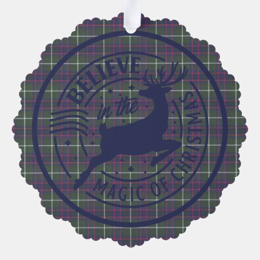 Carte Décorative MacIntyre Chasse moderne écossaise Tartan Noël (Verso)