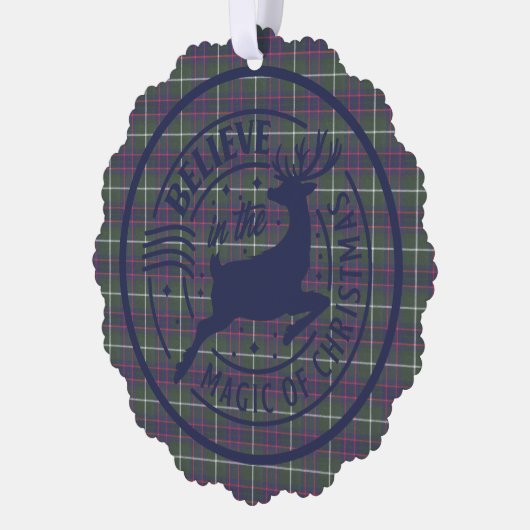 Carte Décorative MacIntyre Chasse moderne écossaise Tartan Noël (Gauche)