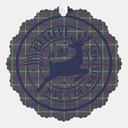 Carte Décorative MacIntyre Chasse moderne écossaise Tartan Noël (Recto)