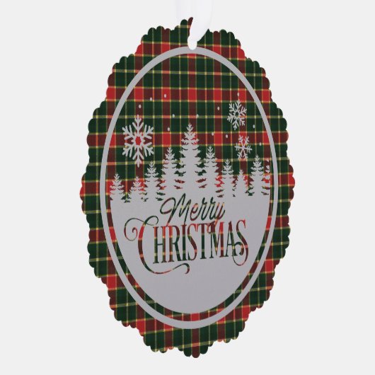 Carte Décorative MacLaughlsn Ancien Tartan écossais moderne Noël (Droite)