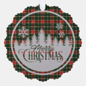 Carte Décorative MacLaughlsn Ancien Tartan écossais moderne Noël (Recto)
