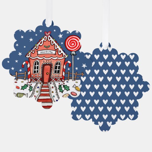 Carte Décorative Maison de pain d'épices Noël (Recto/Verso)