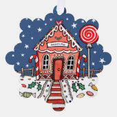 Carte Décorative Maison de pain d'épices Noël (Recto)