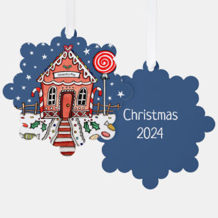 Carte Décorative Maison de pain d'épices Noël