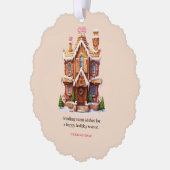 Carte Décorative Maison en pain d'épice de Noël (Gauche)