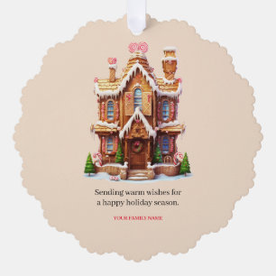 Carte Décorative Maison en pain d'épice de Noël