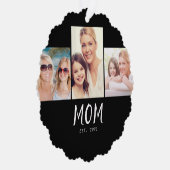 Carte Décorative Maman a établi un script moderne noir 3 Photo (Droite)