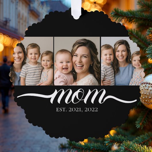 Carte Décorative Maman a établi un script noir 3 Collage photo