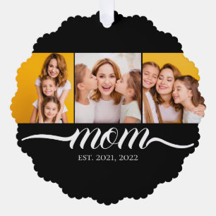Carte Décorative Maman a établi un script noir 3 Collage photo
