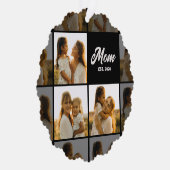 Carte Décorative Maman Modèle de Script Noir 3 Grille de Photos (Droite)