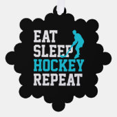 Carte Décorative Manger Sommeil Hockey Répéter (Recto)