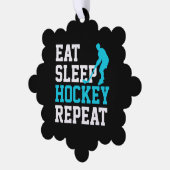 Carte Décorative Manger Sommeil Hockey Répéter (Gauche)
