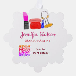 Carte Décorative Maquilleuse ajouter nom site web email téléphone n