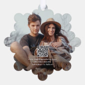 Carte Décorative Mariage Enregistrer la date QR Code & 2 Photos Noë (Verso)