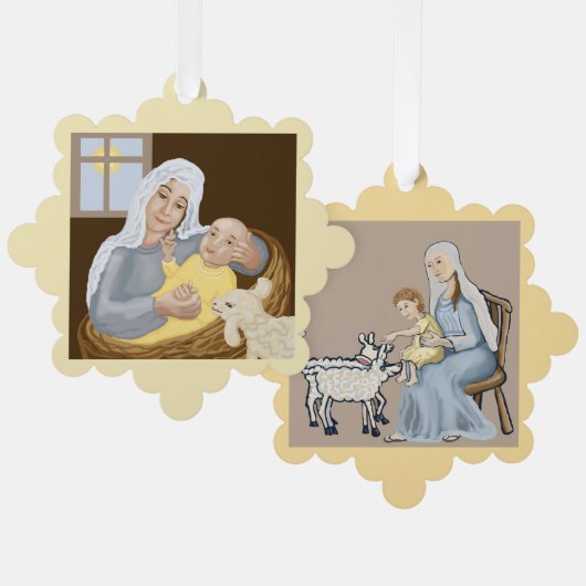 Carte Décorative Marie et Jésus (Recto/Verso)