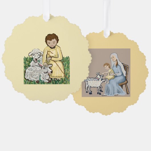 Carte Décorative Marie et Jésus (Recto/Verso)