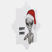 Carte Décorative Mauvais Alien, Lourds Noël ! (Droite)