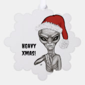 Carte Décorative Mauvais Alien, Lourds Noël ! (Verso)