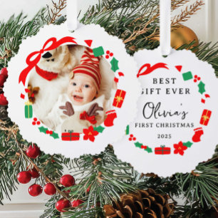 Carte Décorative Meilleur cadeau Premier Noël