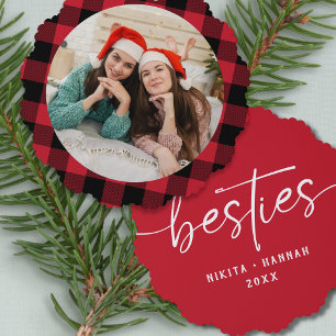 Carte Décorative Meilleurs amis Cadeau de Noël Photo Souvenir