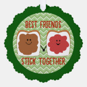 Carte Décorative Meilleurs amis PBnJ (Recto)