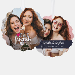 Carte Décorative Meilleurs amis pour toujours BFF 2 photos amitié