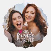 Carte Décorative Meilleurs amis pour toujours BFF 2 photos amitié (Recto)