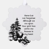 Carte Décorative Mémoire Keepsaké Masculine Cerf (Verso)