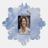 Carte Décorative Memorial Chickadee Bird Winter Snow Tree (Verso)