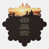 Carte Décorative Mémorial chrétien Père Son Pêcheur (Verso)