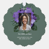 Carte Décorative Memorial Keepsake African Violet (Recto)