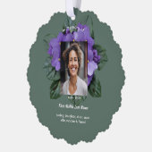 Carte Décorative Memorial Keepsake African Violet (Gauche)