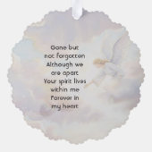 Carte Décorative Memorial Keepsake Angel Reaching  (Verso)